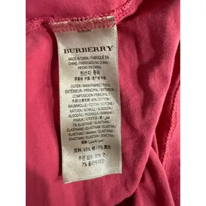 Burberry‎ Pink Cuffed Nova Check Sleeve T-Shirt Womens Medium Short Sleeve Tee thumbnail 6
