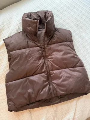 Amazon Cropped Brown Vest thumbnail 1