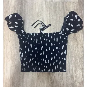 Wilfred Navy and‎ White Smocked Top Size Medium thumbnail 4