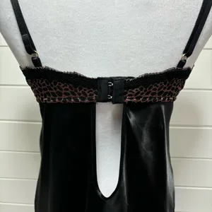 Thalia Sodi Black Cheetah Print Chemise Black&Brown Size‎ M thumbnail 5