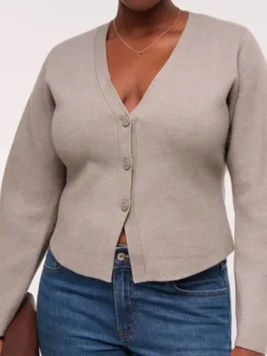 Abercrombie & Fitch LuxeLoft Rounded Sleeve Cardigan Large NWT thumbnail 1
