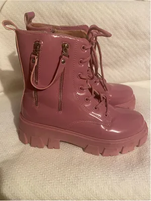 Cape Robbin Pink Patent Lug Sole Combat Boots Chunky Platform Indie Sleaze Boho‎ thumbnail 3