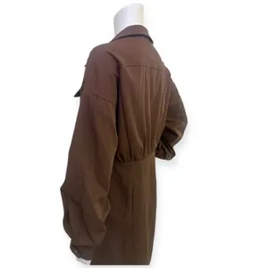 Pretty Little Thing Brown Button-Up Dress thumbnail 4