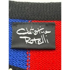 Vintage Christine Rotelli Christmas‎ Safari Animal Patchwork Knit Sweater Vest thumbnail 4