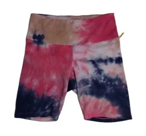 ⁠Oli Viv Womens Tie Dye Bike Shorts M Pink Navy Blue Kendall Athleisure NWT⁠ thumbnail 1