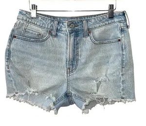 Old Navy OG Super Straight High Rise Distressed‎ Denim Jeans Size 8 thumbnail 1