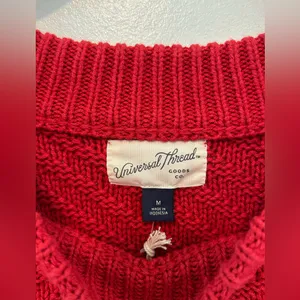 Universal Threads Vibrant Red Women's Medium  Cowl Sweater thumbnail 3