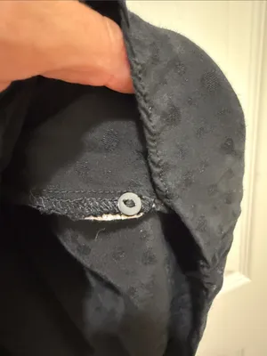 Zara Trafaluc Black Swiss Dot Babydoll Blouse - Size S thumbnail 4