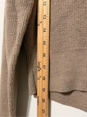 Lululemon Collared Merino Wool-Blend Sweater Medium Heathered Beech Wood thumbnail 8