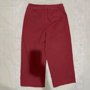 A New Day Womens 28x23 High Rise Wide Leg Cropped Pants Red Pink Size 8‎ Stretch thumbnail 2