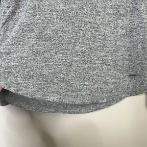 Abercrombie & Fitch Ribbed‎ Sleeve Curve Hem Heather Gray Crewneck Long Sleeve thumbnail 4