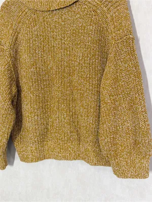 Free People Women’s Love This City Sweater V-Neck Longsleeve Boho in Mustard L thumbnail 8
