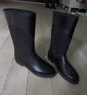 Wool Blanket Lined Rubber Rain Boots Galoshes Waterproof Pull-on Canada Womens 8 thumbnail 1