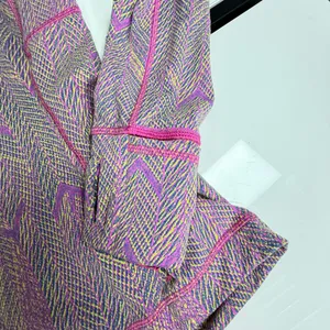 Lululemon Swiftly Tech Long Sleeve Crew Shirt Chevron Knit Purple Yellow Size 6 thumbnail 14