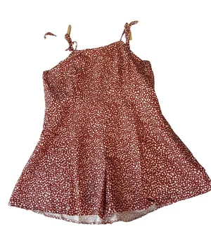 Women's Romper One Piece Spaghetti Tie Shoulder Straps Size L #260381 thumbnail 1