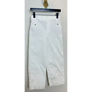 SPANX Stretch Twill Wide Leg Crop Pants in Bright White Size Small thumbnail 5