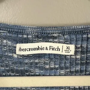 Abercrombie & Fitch NWT blue knit O-Ring Cutout Sweater Bodysuit size XL thumbnail 2