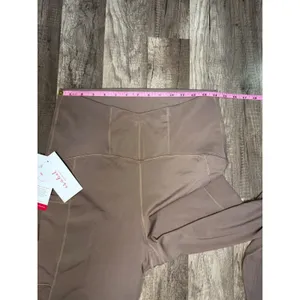 Isabel Maternity Performance Pocket Leggings Full Panel Taupe Brown Large NWT thumbnail 7