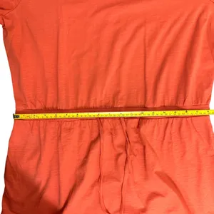 Pact Organic Cotton Drawstring Waist T-Shirt Dress 3/4 Sleeve Pockets Size Large thumbnail 13