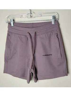 $50 NWT alphalete women's Essential Core Activewear Shorts in dusty purple M thumbnail 6