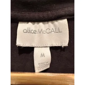 Alice McCall Rosemary Crop Tee Black Puff Sleeve‎ Short Sleeve Top Medium thumbnail 3