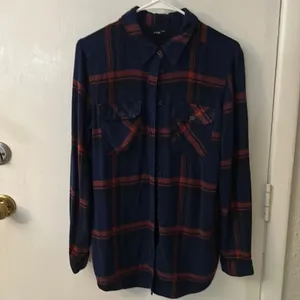BDG Urban Outfitters Navy Plaid Button Down M Cabincore Fisherman Western Rodeo thumbnail 3