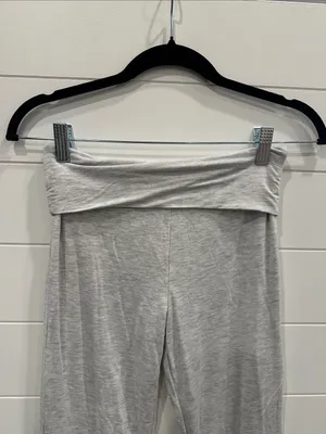 Tic Toc Light Gray Fold-Over Waist Lounge Pants thumbnail 2