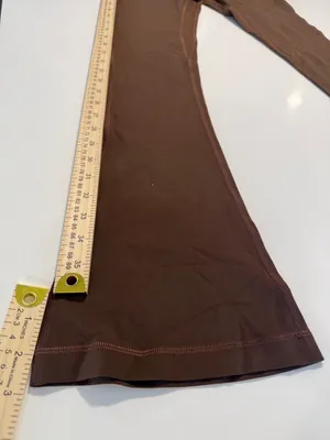 Lululemon Groove Super High Rise Flared Yoga‎ Pants French Press Brown Size 4 thumbnail 6