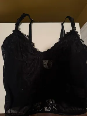 SheIn Black lace going out top thumbnail 2
