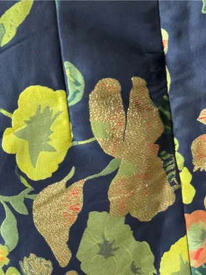 NWT Lulus So Stunning Navy Floral Jacquard Puff short Sleeve Mini Dress cocktail thumbnail 6