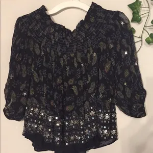 Free People Age Of Aquarius Paisley Sequin Top thumbnail 13
