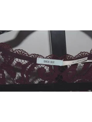 Kimchi Blue Urban Outfitters Burgundy Lace Mini Dress Size 4 V-Neck thumbnail 3