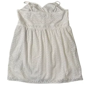 Lane Bryant White Cotton Eyelet Dress Size 24 Cottagecore‎ Coastal Embroidered thumbnail 4