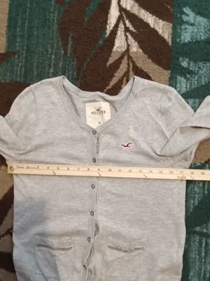 Hollister Light Gray Button V‑Neck Cardigan Button Front Cardigan Womens M thumbnail 8