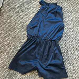 Cherley Satin Navy Blue Romper Size Medium thumbnail 8