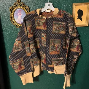 American Vintage Stitches and More Golf Tapestry Style Jacket Sz Large thumbnail 1