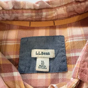 LL Bean Rangely Flannel Shirt XL Red Pink Orange Plaid Cotton Tencel Button Up thumbnail 8