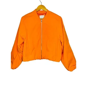 Anthropologie ICHI IHELISO JA Bomber Jacket size 38/ Medium Orange Full zip thumbnail 2