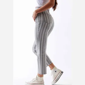 PacSun Gray Double Stripe High Waisted Straight Leg Jeans‎ 27 thumbnail 9