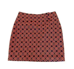 Anthropologie Women's A-Line Knee Length Geometric Skirt Size M Multicolor thumbnail 1
