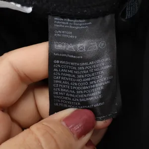 H&M Divided Sweatpants Womens XS Basic Wide Leg Black Fleece Drawstring EXCL thumbnail 4