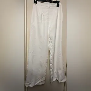 Princess Polly White Pleated Wide Leg Pants Size‎ 4 thumbnail 5