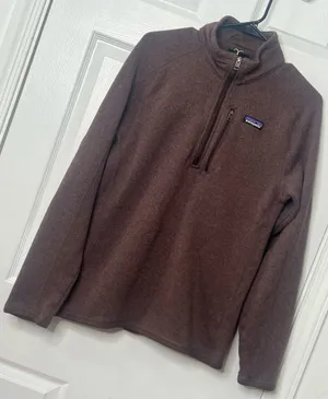 Patagonia Better Sweater 1/4 Zip Pullover Mens Brown Fleece Casual Outdoor Size M thumbnail 2