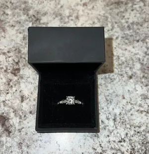 Moissanite Ring Silver thumbnail 2