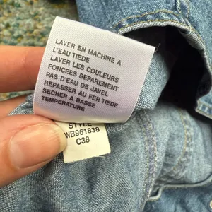 Vintage Liz Claiborne Liz Wear denim button down fitted top, size medium thumbnail 8