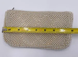 Vintage Miranda Made in Japan Pearl Beaded Clutch Evening Bag Mid Century 1950s thumbnail 7