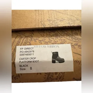 🆕 FREE PEOPLE | CARTER CROP PLATFORM BOOT | BLACK | SIZE: US 8 thumbnail 6