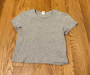 Aritzia TNA Short Sleeve Top Gray thumbnail 1