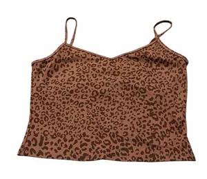 GAP FIT cheetah print cropped workout top thumbnail 1