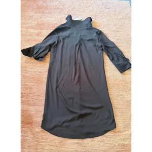 J.Crew Black Shirt Dress Size NWT 3/4 Roll Tab Sleeves Lined thumbnail 6